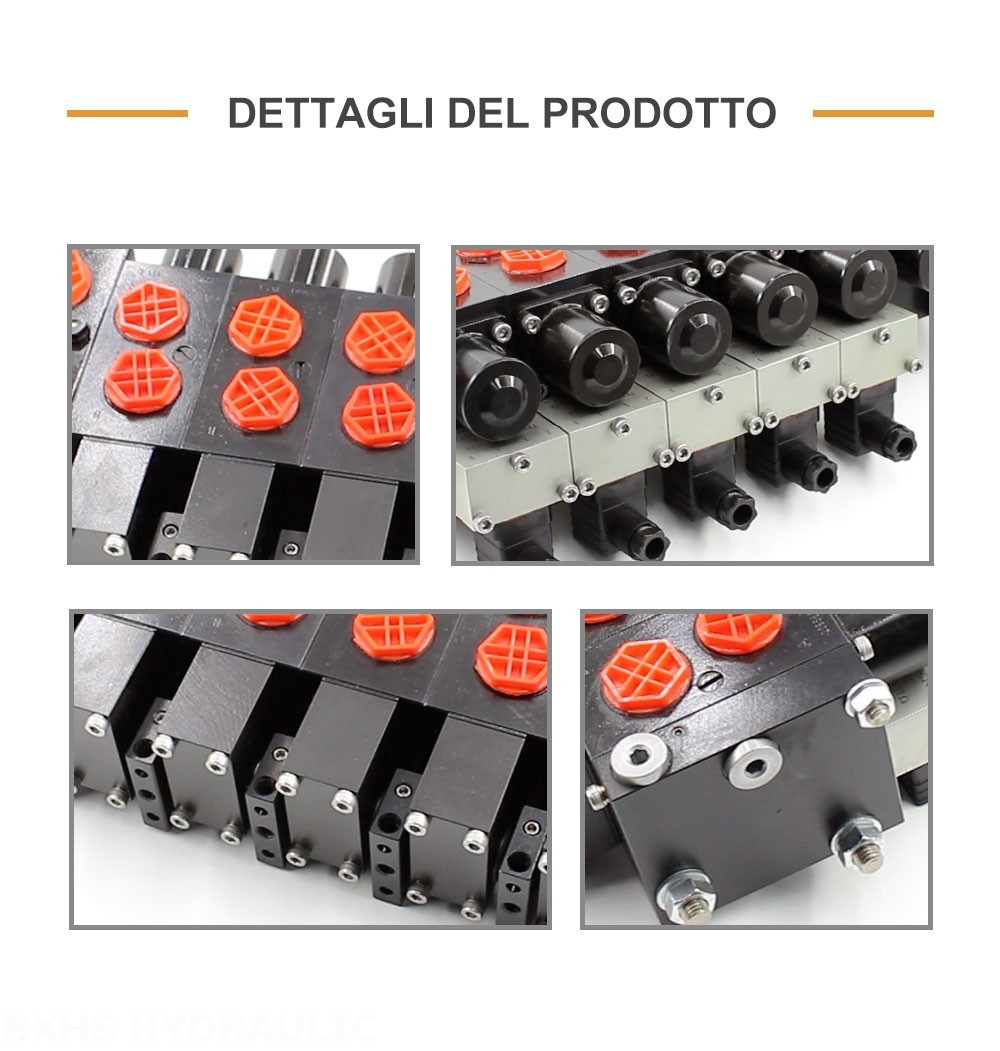 HSDSL Proporzionale elettrico e manuale 6 Spool Valvola di controllo proporzionale